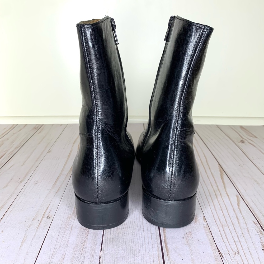 Nunn Bush Black Men’s Bristol Leather Ankle Boots Classic Dress/Casual Boots NEW - Picture 7 of 12